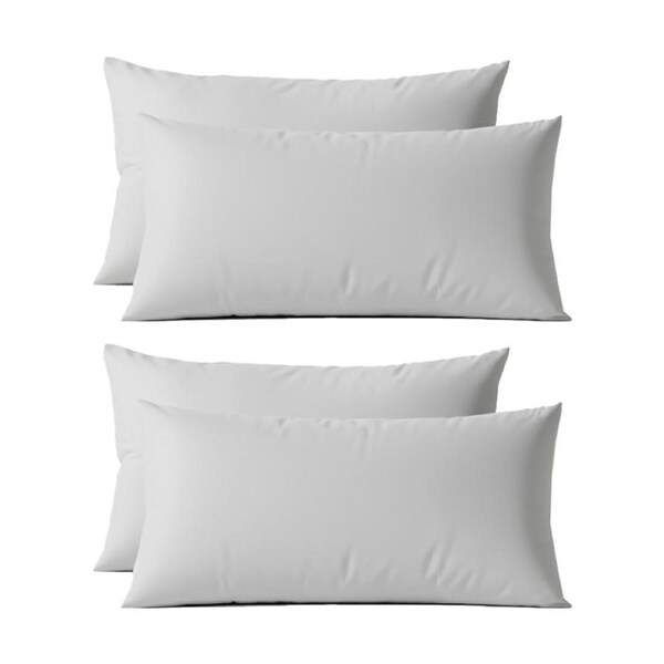 2x 2pc Renee Taylor 400TC Egyptian Cotton King Pillowcases Light Grey 50x90cm
