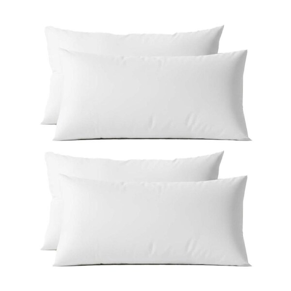 2x 2pc Renee Taylor 400TC Egyptian Cotton King Pillowcase Pair White 50x90cm