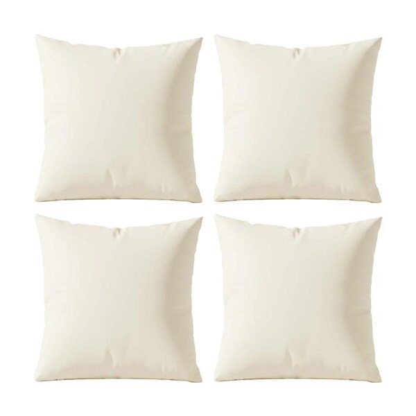 4PK Renee Taylor 400TC Egyptian Cotton European Pillowcase Vanilla 65x65cm