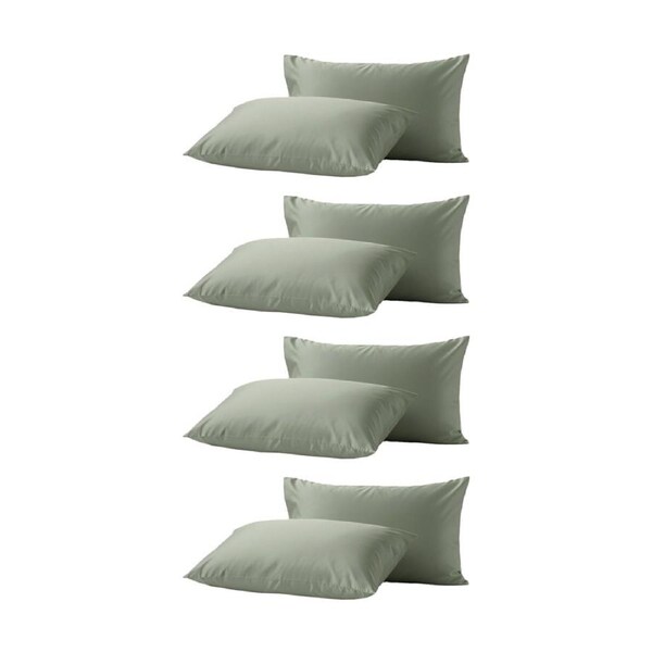 4x 2pc Renee Taylor 400TC Egyptian Cotton Standard Pillowcase Pair Basil