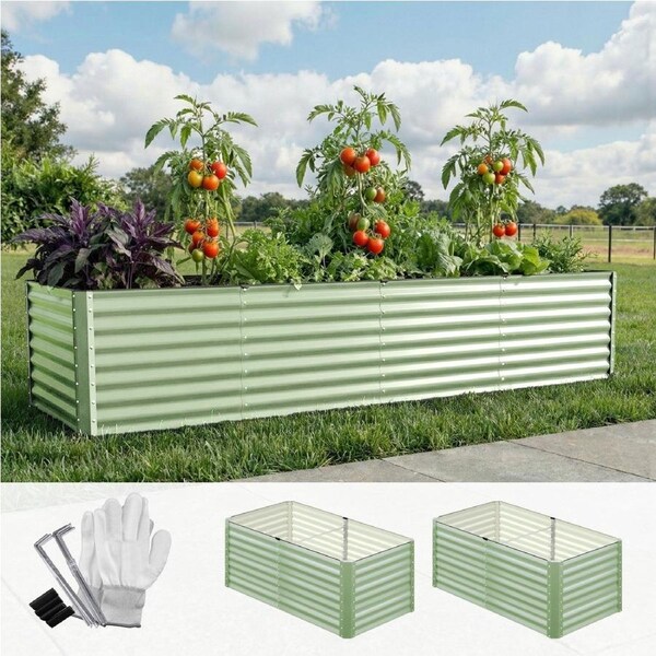 Livsip Garden Bed 320x80x73CM Raised Container Vegetable Planter Box Green