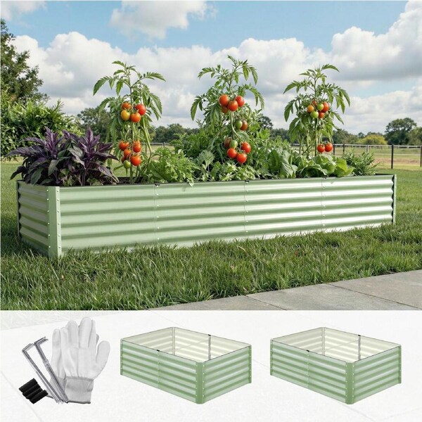Livsip Garden Bed 320x80x45CM Raised Container Vegetable Planter Box Green