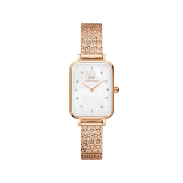 Daniel Wellington Quadro 20x26 Lumine Rose Gold Mother of Pearl White Watch
