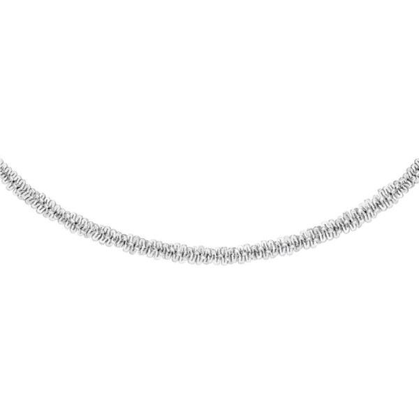 Daniel Wellington Elan Twisted Chain Necklace Short Silver