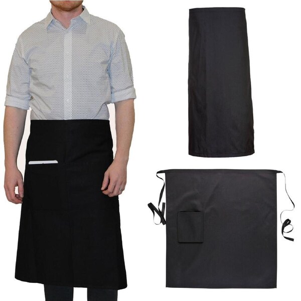 3pcs Portwest S794 3/4 Long Half Waist Apron with Pocket Kitchen Cafe Chef Bulk
