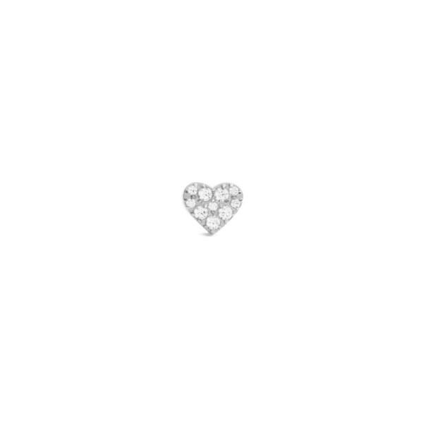 Daniel Wellington Crystal Heart Stud Silver