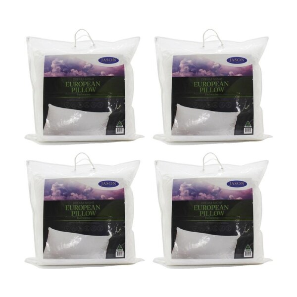 4PK Jason Dream Night European Pillow Low Allergenic Cotton Japara Cover 65x65cm