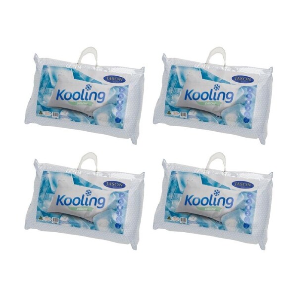 4PK Jason Kooling Firm Pillow Cooling Knitted Polyethylene Surface Standard