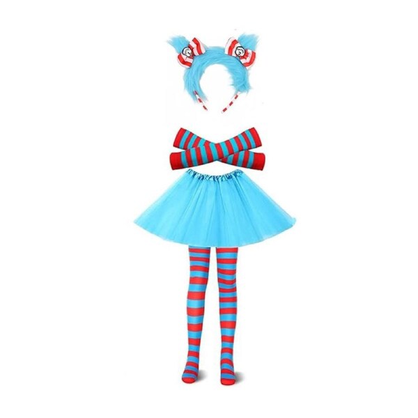 Girls Thing 1 Thing 2 Costume Accessory 4PC Set