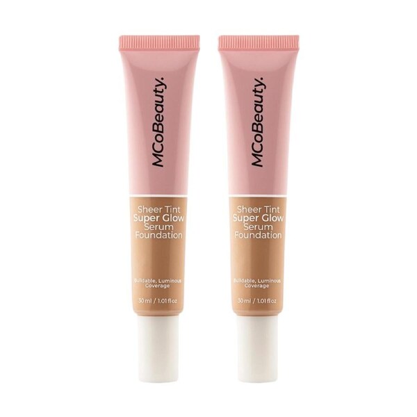 2 x MCoBeauty Sheer Tint Super Glow Serum Foundation 30mL - 2-3 Light