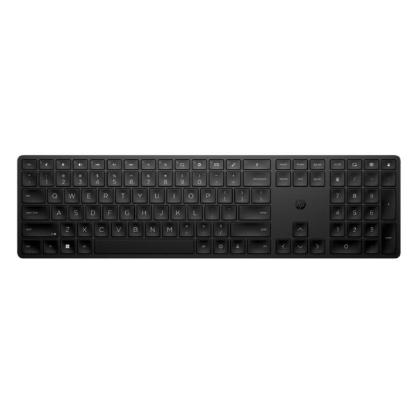 HP 450 Black Programmable Wireless Keyboard — Compact, Programmable Keys