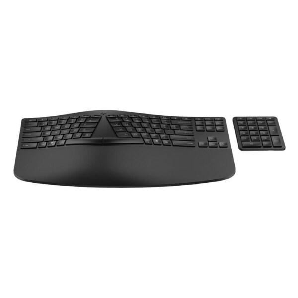 HP 960 Wireless Ergonomic Keyboard — Black, Comfort Design