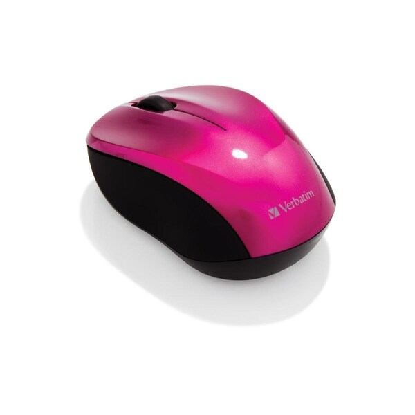 Verbatim GO NANO Wireless Mouse — Hot Pink (Compact, USB Nano Receiver)