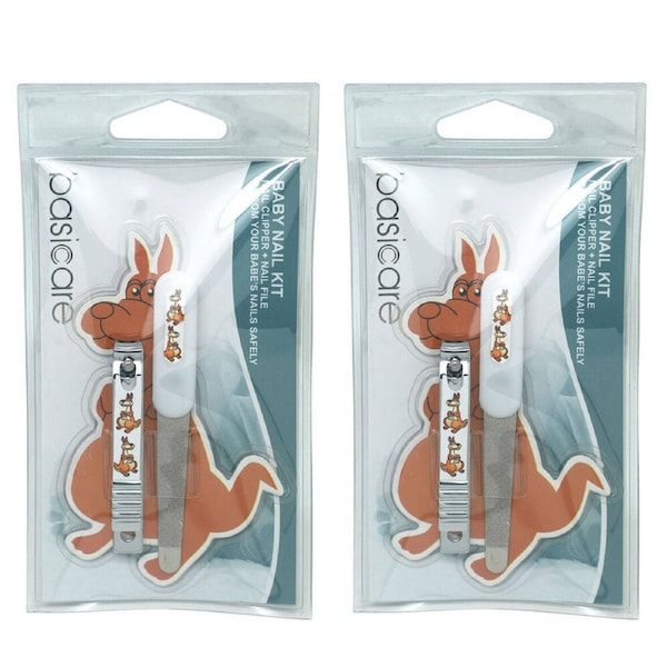 Basicare Baby Nail Kit Safe Clippers File Infant Nail Care 2 Pack