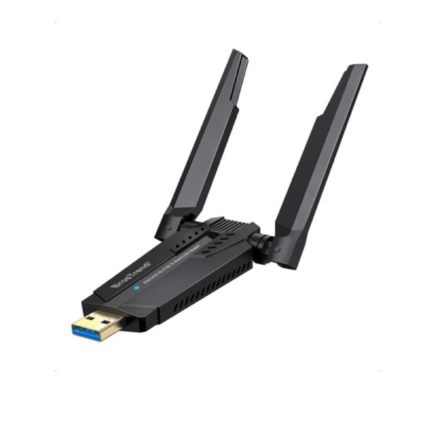 AXE5400 Wi-Fi 6E USB 3.0 Adapter, Tri-Band 5.4Gbps Wireless Network Dongle with Dual Antennas, WPA3, Beamforming, for PC/Laptop/NUC Windows 11/10