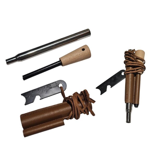 Bushborn Firestarter Kit - Flint Rod & Blowpipe