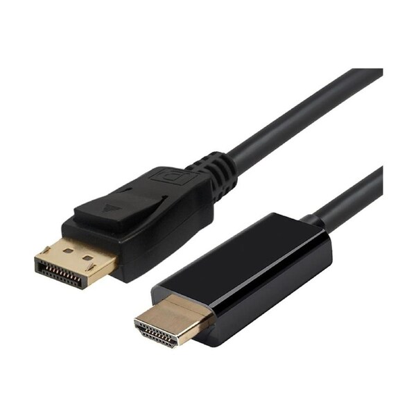 Comsol DisplayPort Male-HDMI Male Computer & TV Cable 3 Metres Black