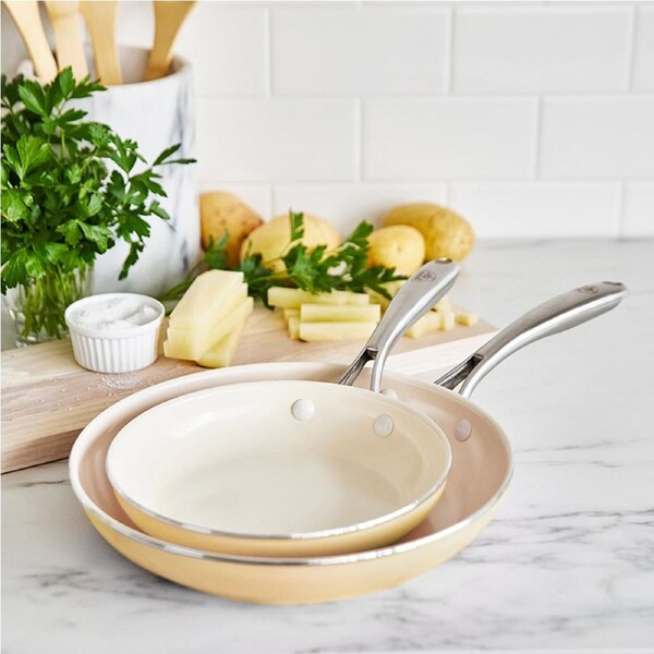 GreenLife Artisan 2-Piece Cookware Set CC004706-001 Yellow