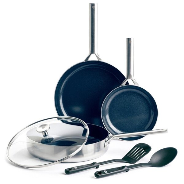 Blue Diamond Tri Ply Stainless Steel Nonstick 3-Piece Cookware Set CC003691-001