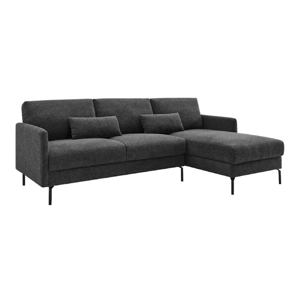 Dixon Sofa Couch Lounge 3 Seater RH Chaise Ash