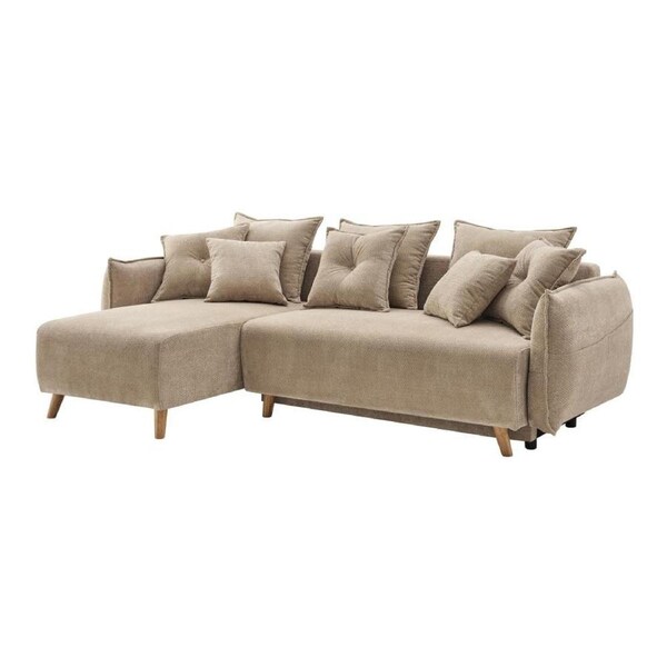 Morrison Sofabed Lounge 3 Seater LH Chaise Beige