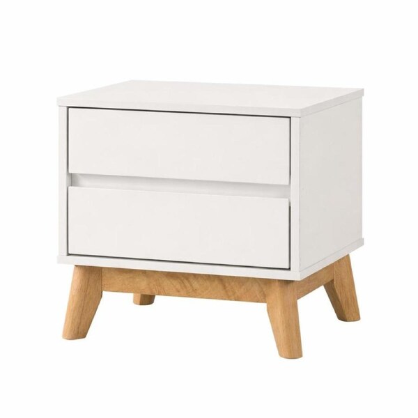 Ariah Bedside 2 Drawers White