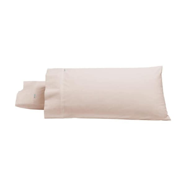 2pc Bianca Heston 300TC Cotton Percale King Size Pillowcases Pink 48x74cm