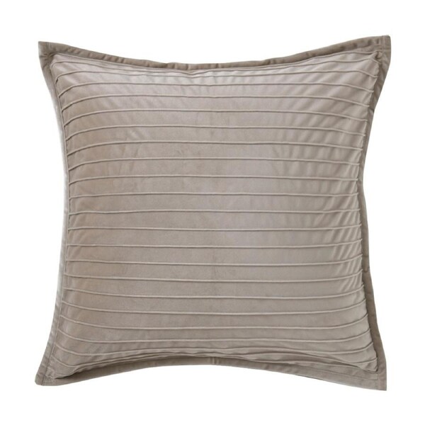 Bianca Saphira Beige/Brown Latte Velvet European Pillowcase 65x65cm