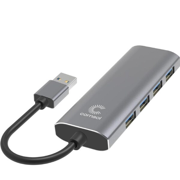Comsol Type-A-Male to Type-B-Male USB 2.0 Peripheral Cable Up 5Gbps Grey
