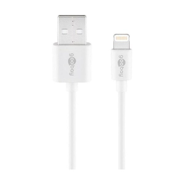 Goobay USB-A to Lightning Cable 1M MFi Certified Apple Charge - White