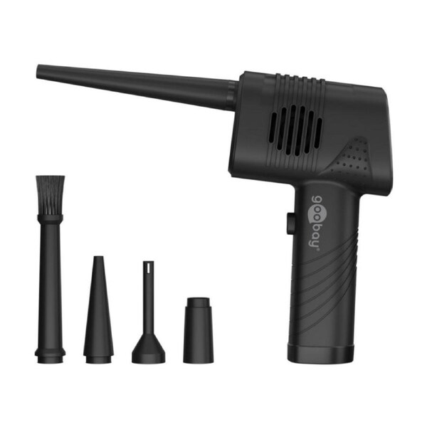 Goobay Electric Air Duster PC Cleaning Kit Rechargeable Cleaner - Black