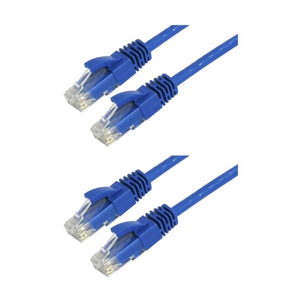 2PK Comsol RJ45 Cat 6 Network Gigabit Ethernet Patch Cable 10 Metres Blue