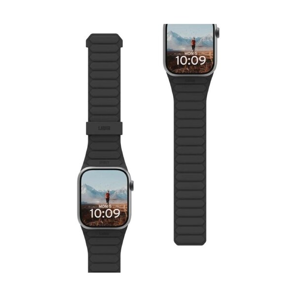 UAG Pathfinder Apple Watch Strap (4042mm) Magnetic Silicone - Black/Titanium