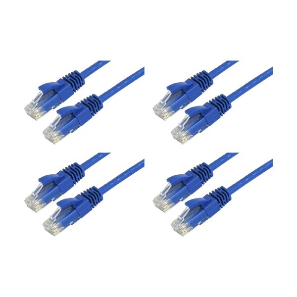 4PK Comsol RJ45 Cat 6 Network Gigabit Ethernet Patch Cable 3 Metres Blue