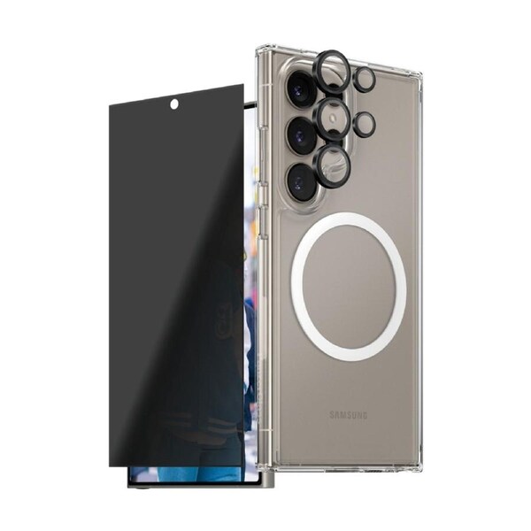 Panzer Flagship 3-in-1 Privacy Bundle Lens & SP+ Case - Samsung GS25 Ultra