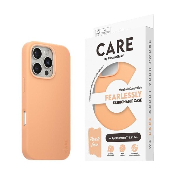Panzer Fashion Mag-Safe Phone Case for iPhone 2024 Pro - Peach