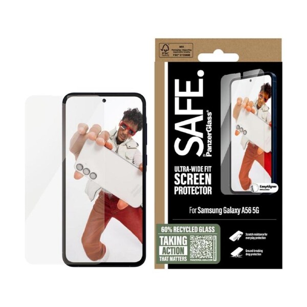 Panzer SAFE by UtraWide Fit Screen Protector for Samsung A56 5G - Clear