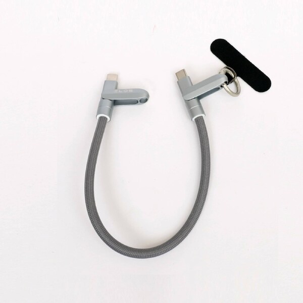 ZLOS ZC14 0.3M 2-in-1 Zinc Alloy Wrist Strap with C-C Charging Cable