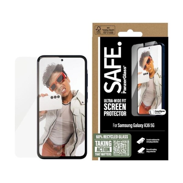 Panzer SAFE by UtraWide Fit Screen Protector for Samsung A36 5G - Clear