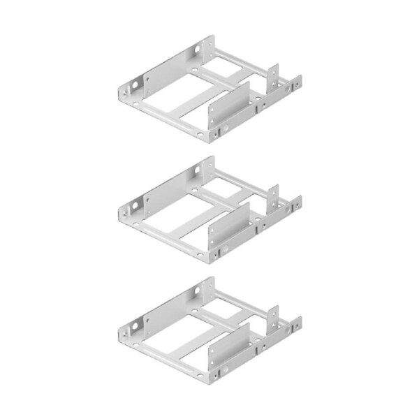 3PK Goobay 2.5 Inch Hard Drive Mounting Frame to 3.5inch 2-fold - White