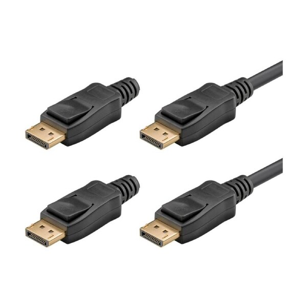 2PK Goobay DisplayPort 2.1 to Display Port Cable 80GB 2M Vesa Certified - Black