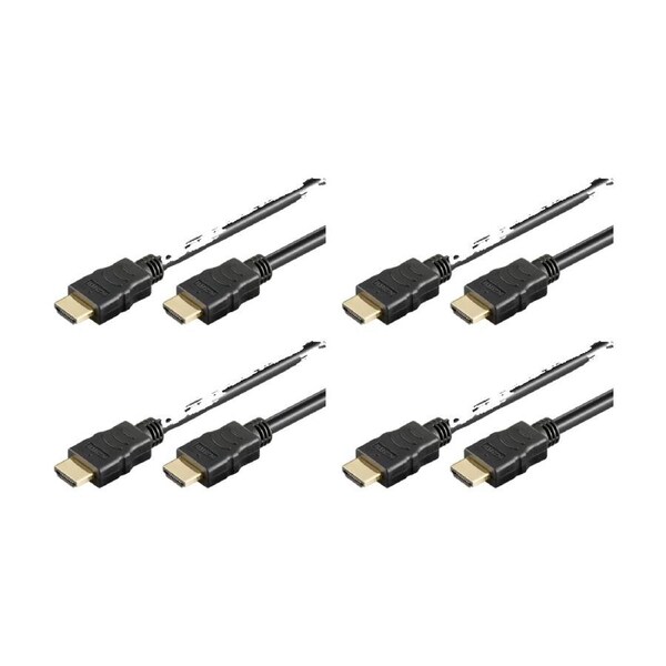 4PK Goobay High Speed HDMI Cable with Ethernet 4K@60Hz 10M UltraHD - Black