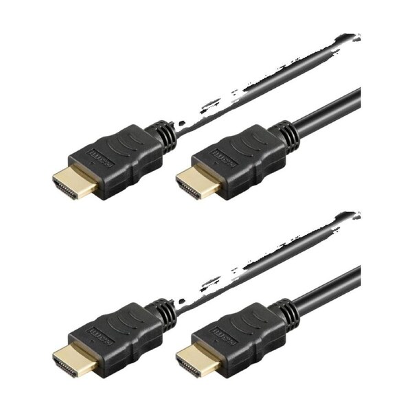 2PK Goobay High Speed HDMI Cable with Ethernet 4K@60Hz 5M - Black