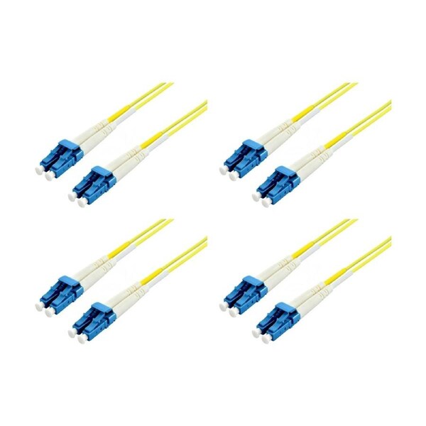 4PK Comsol LC-LC Single-Mode Duplex Fibre Patch Cable LSZH 9/125 OS2 2M