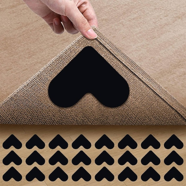 24 Pack Rug Gripper Double Sided Non-Slip Rug Stickers Rug Pad Corner Tape