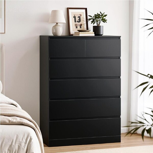 Artiss 6 Chest of Drawers Dresser Tallboy Black