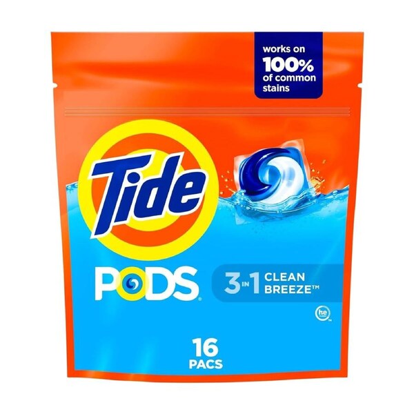Tide 3 in 1 Clean Breeze x 16 Laundry Pods