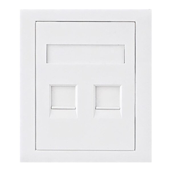 Astrotek CAT5e RJ45 Network Wall Face Plate 86x86mm 2 Port Socket Kit (ATP-SC-5E-2)