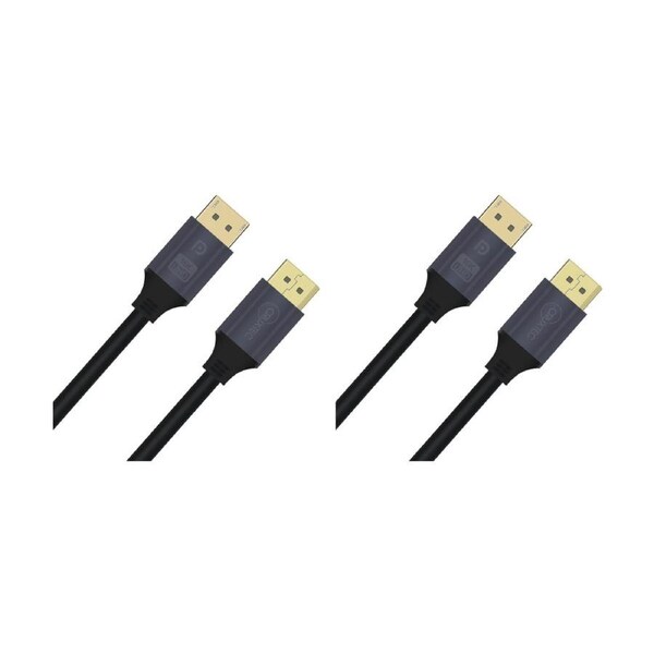 2PK Cruxtec DP21-03-BK DP2.1 16K Displayport Male to Cable 3m Black