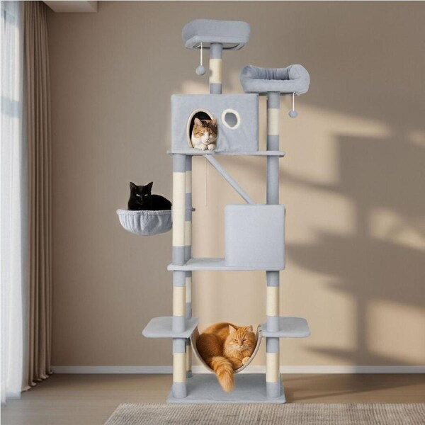 206cm PaWz Cat Tree Tower Extra Large Multi-Level